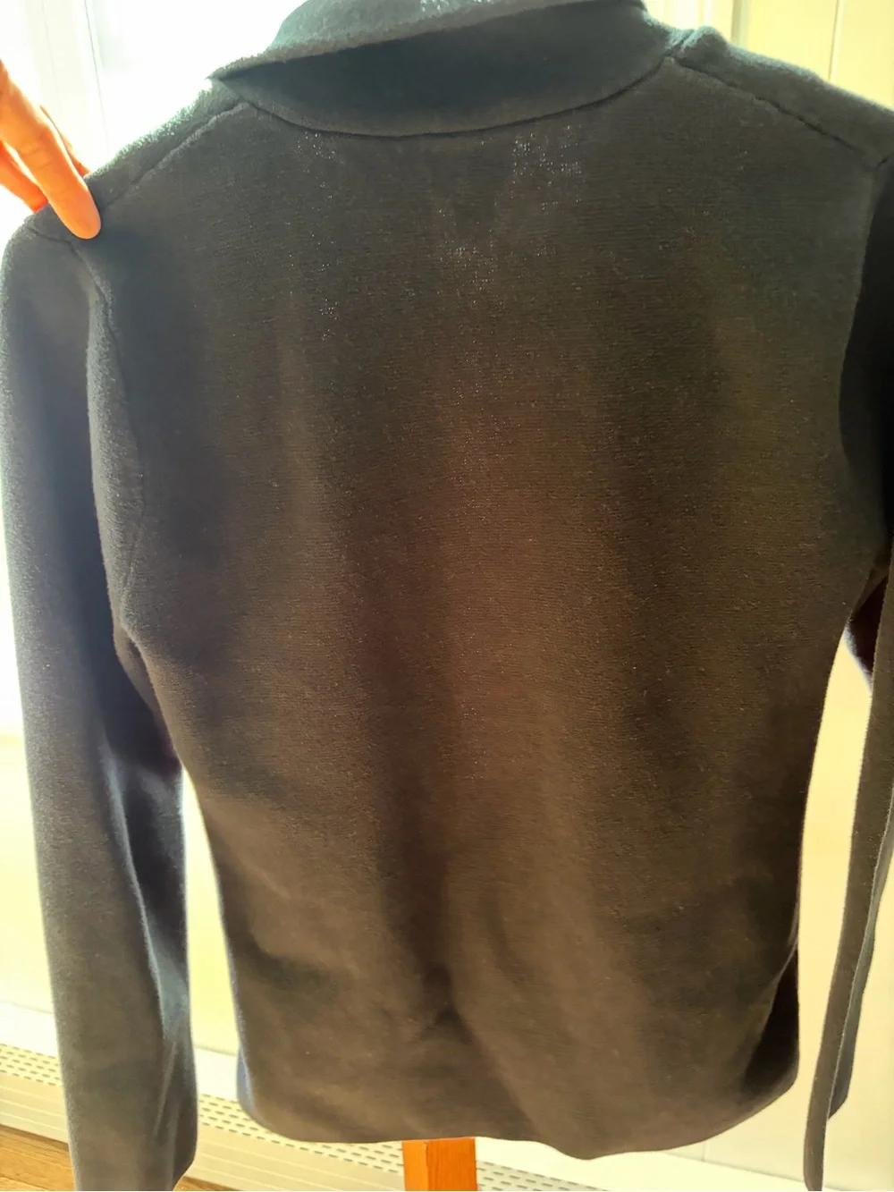 J. Crew Black Open-Front Knit Cardigan Sweater